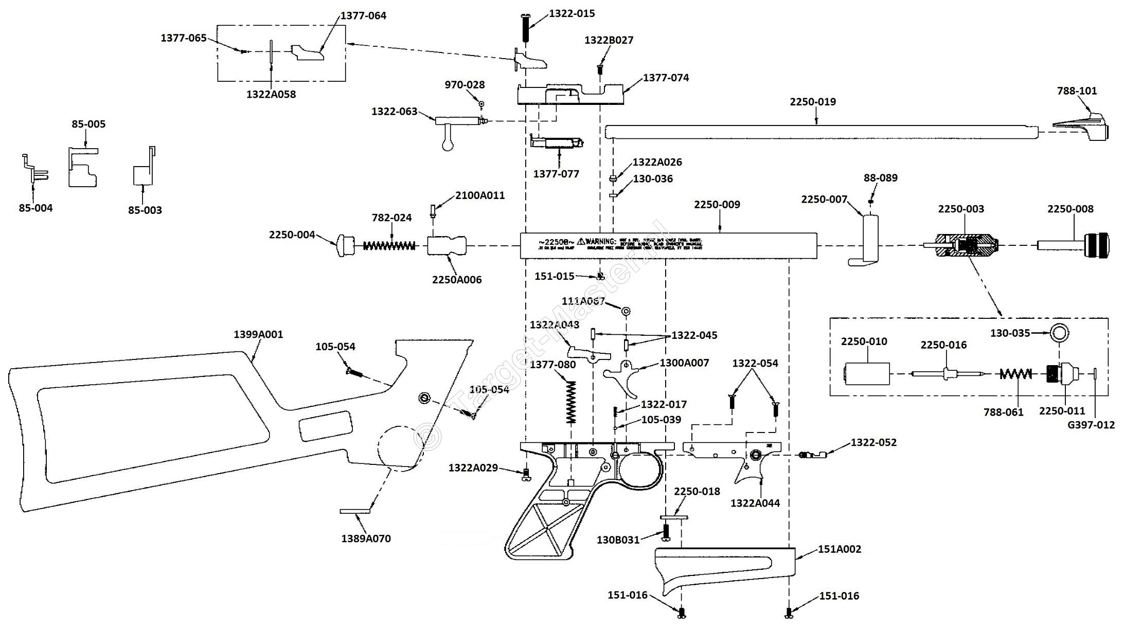 Crosman airguns 2100 classic схема сборки